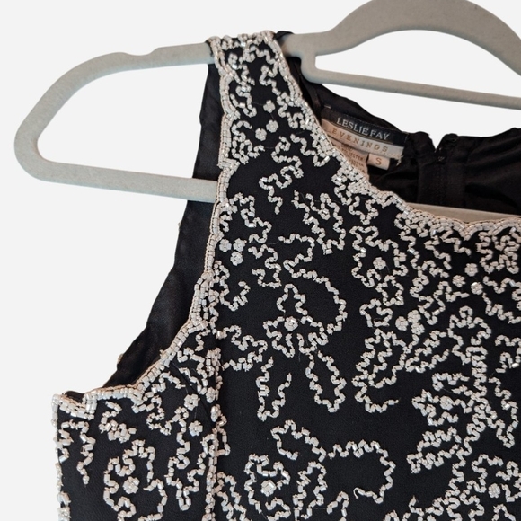 Chic Black and White Beaded Women's Blouse - Picture 5 of 10